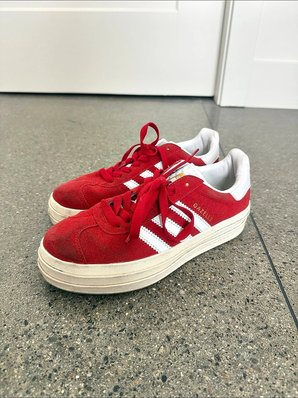 Adidas Gazelles Sneakers Red & White US 7.5